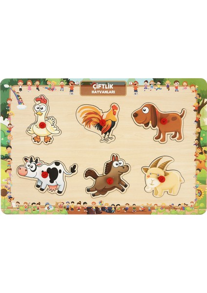 Tutmalı Interaktıf Puzzle Çiftlik