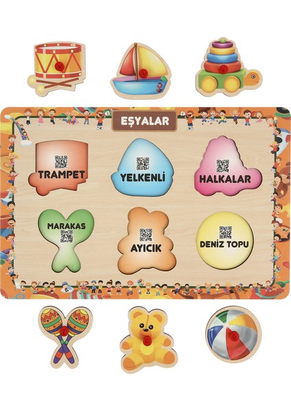 Tutmalı Interaktıf Puzzle Esya
