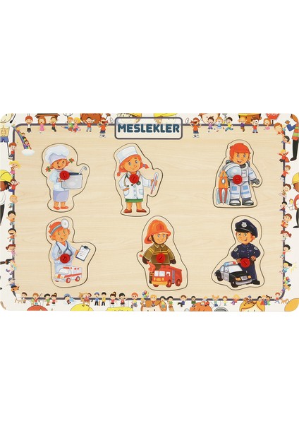Tutmalı Interaktıf Puzzle Meslek