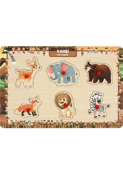 Tutmalı Interaktıf Puzzle Vahşi