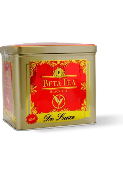 Beta Tea Beta De Luxe Kırmızı Metal Ambalaj 225 gr (Seylan Çayı - Ceylon Tea)