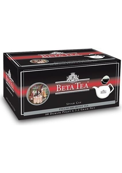 Beta English Breakfast Demlik Poşet 100 x 3,2 gr (Seylan Çayı - Ceylon Tea)