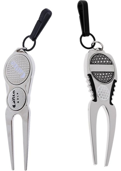 2 Adet Dayanıklı Alaşımlı Klipsli Golf Divot Onarım Aracı ile Manyetik Top Otoyer (Yurt Dışından)