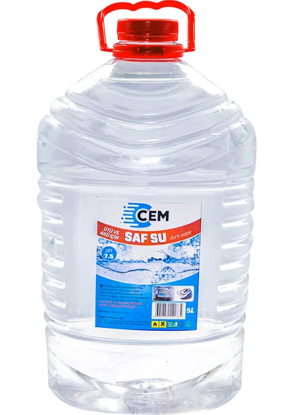 CEM CAR CARE Saf Su Ütü ve Akü Suyu 5 LT (Üretim Yılı 2024)