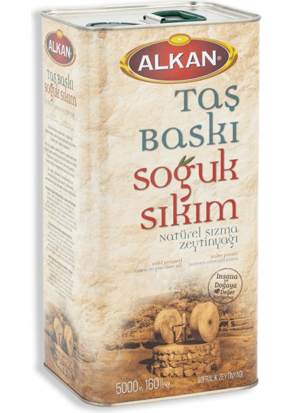 Taş Baskı Naturel Sızma Zeytinyağı 5 lt