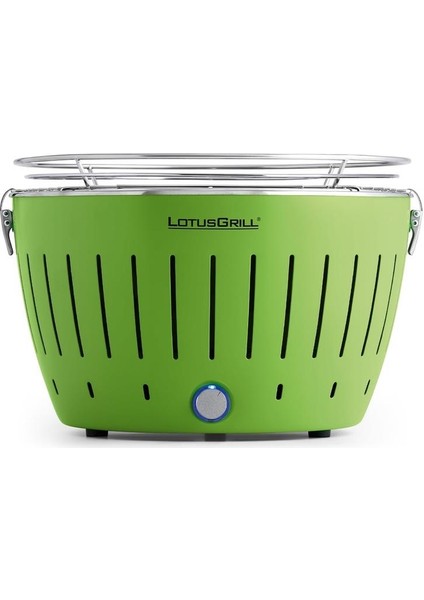 Lotusgrill Kömürlü Dumansız Mangal Klasik Set ( Çanta + 2,5kg Kömür +1 Jel ) Limon Yeşili