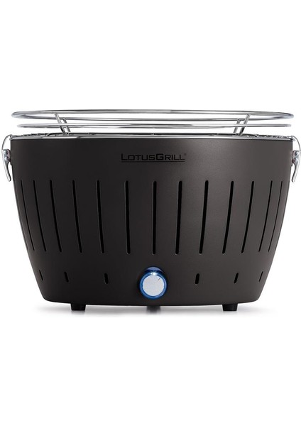Lotusgrill Kömürlü Dumansız Mangal Klasik Set ( Çanta +2,5kg Kömür +1 Jel ) Antrasit Gri