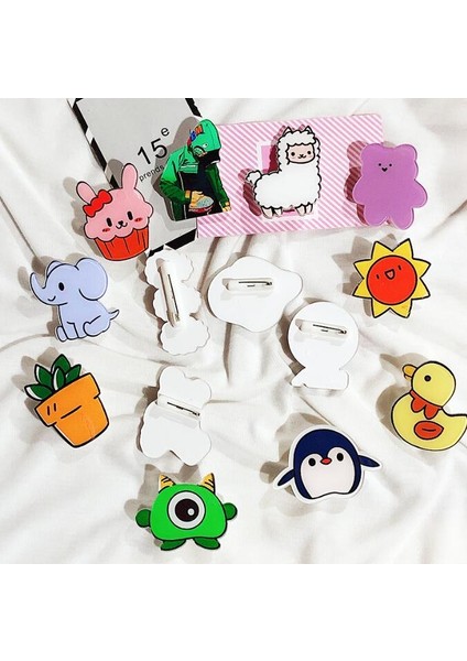 Pin Rozet Iğne 20'lu Ördek Yavrusu Köpek Yavrusu (Yurt Dışından)