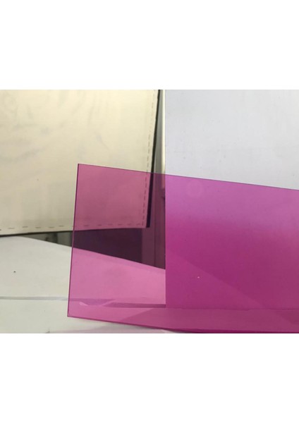 Reklam Pembe Transparan Pleksi Levha, Akrilik Levha Şeffaf Pembe Pleksi