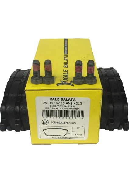 Ön Fren Balatası Ford B-Max Fiesta Tourneo Courier Transit Courier Uyumlu 25134 167 15 Ans KD13 Oem 1751951 AY112K021BD 1765066 1775672 1785193 AY112K021BA