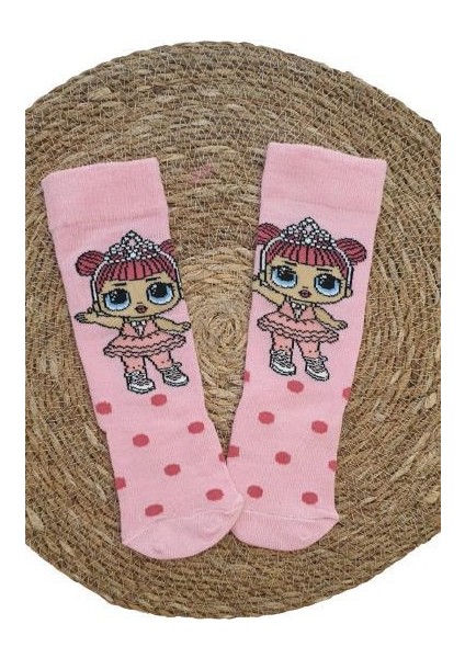 Bebekli Kız Çocuk Dizaltı Çorap