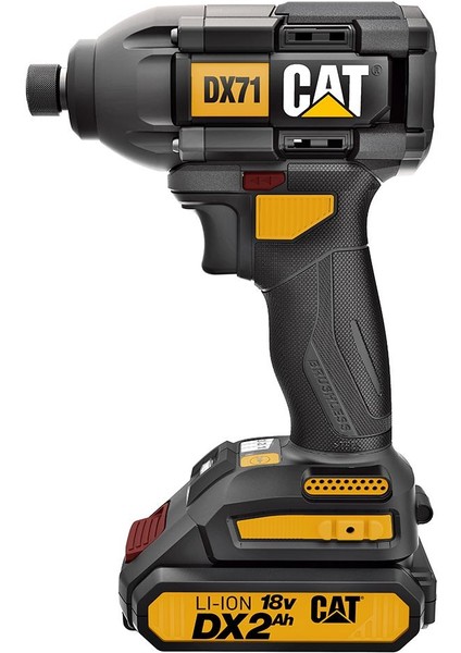 DX71 18 Volt 2.0AH Li-Ion Çift Akülü 215NM Kömürsüz Şarjlı Darbeli Tornavida
