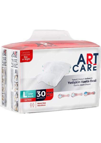 Art Care Large Belbantlı Yetişkin Hasta Bezi 30'lu