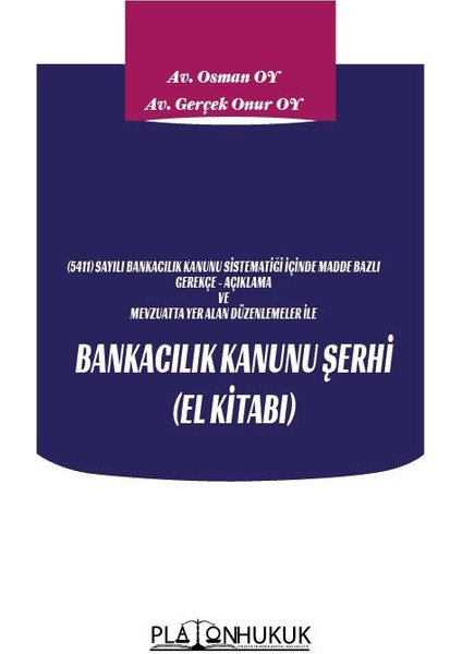 Bankacılık Kanunu Şerhi El Kitabı