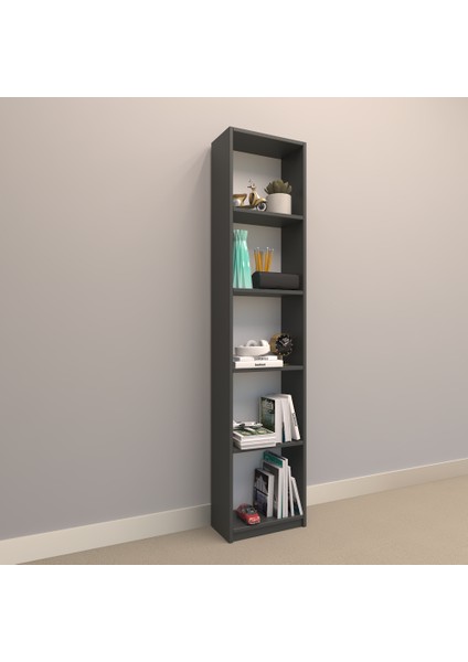 Asya Suntalam Kitaplık ( 40 x 180 cm ) Antrasit ( Mat )