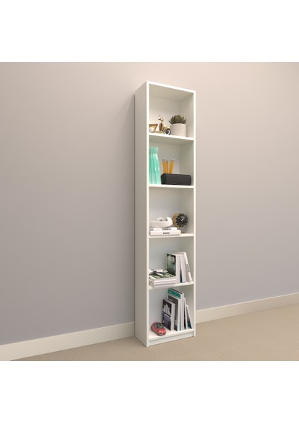 Asya Suntalam Kitaplık ( 40 x 180 cm ) Beyaz ( Mat )