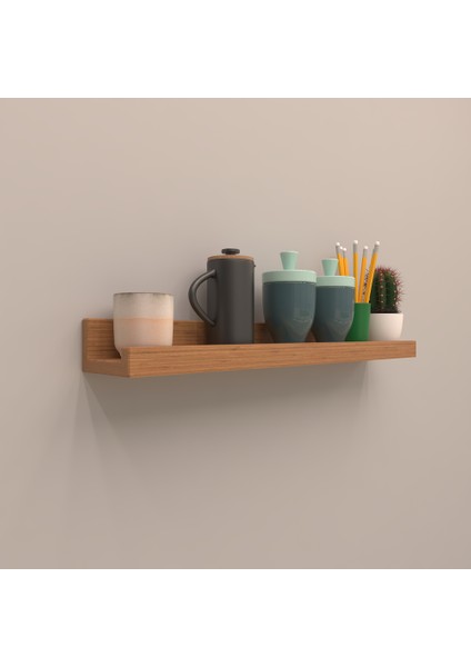 Setli Duvar Rafı 140 cm Bambu ( Parlak )