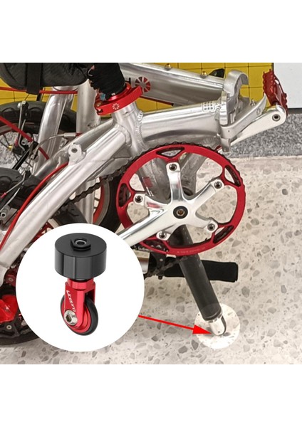 2x Katlanır Bisiklet 33.9mm Seatpost Için Kolay Tekerlek Silindiri Takılı (Yurt Dışından)
