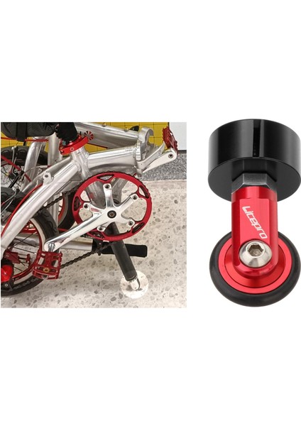 2x Katlanır Bisiklet 33.9mm Seatpost Için Kolay Tekerlek Silindiri Takılı (Yurt Dışından)