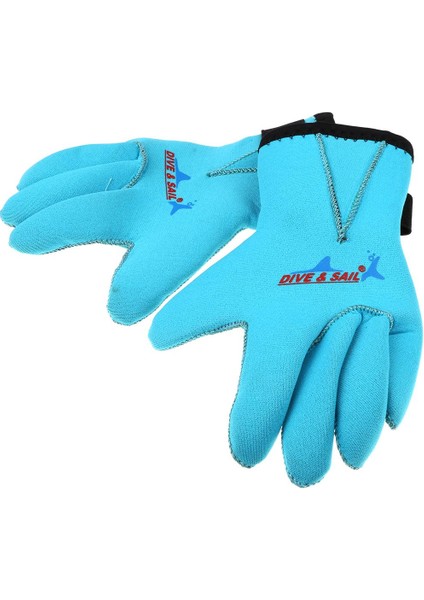 3mm Neopren Çocuklar Çocuk Skid-Proof Scuba Dalış Yüzmek Sörf Teknesi Wetsuit Eldiven M Mavi (Yurt Dışından)