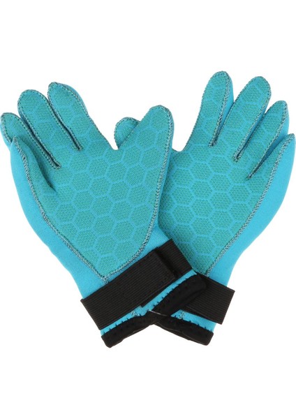 3mm Neopren Çocuklar Çocuk Skid-Proof Scuba Dalış Yüzmek Sörf Teknesi Wetsuit Eldiven M Mavi (Yurt Dışından)