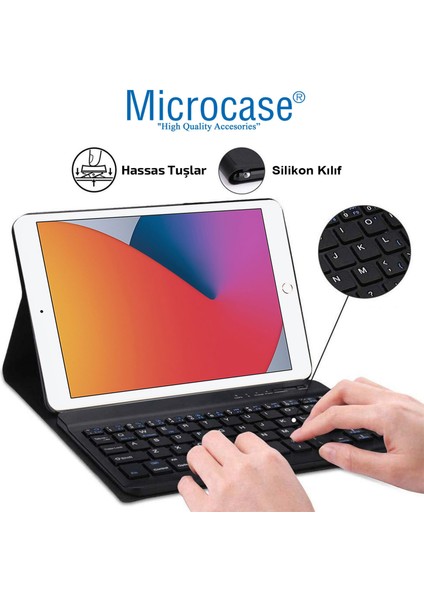 iPad 8.nesil 10.2 Inch 2020 Bluetooth Klavyeli Standlı Kılıf - Bkk4