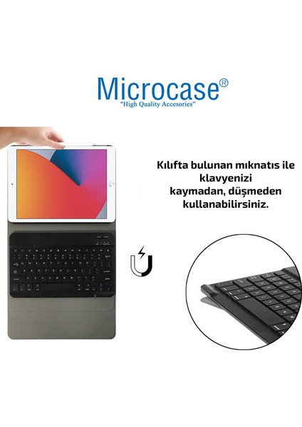 iPad 8.nesil 10.2 Inch 2020 Bluetooth Klavyeli Standlı Kılıf - Bkk4