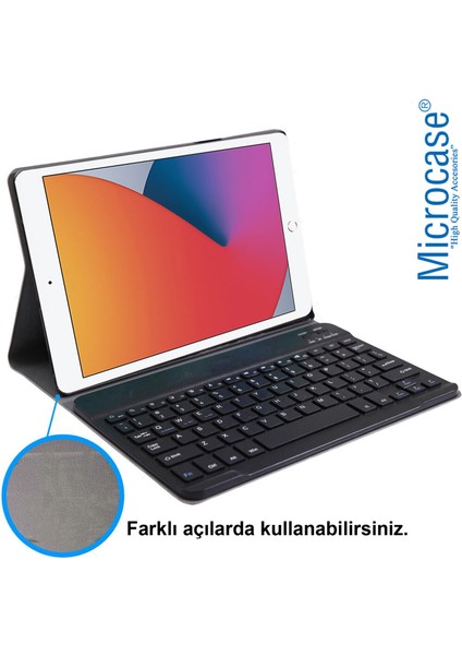 iPad 8.nesil 10.2 Inch 2020 Bluetooth Klavyeli Standlı Kılıf - Bkk4