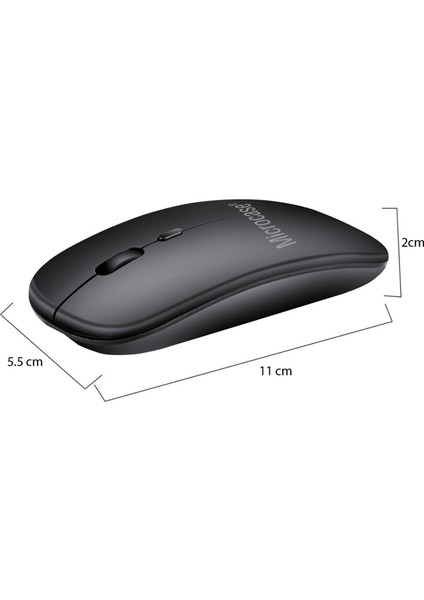 800-1200-1600 Dpı Bluetooth Kablosuz Mouse - AL2722 Siyah