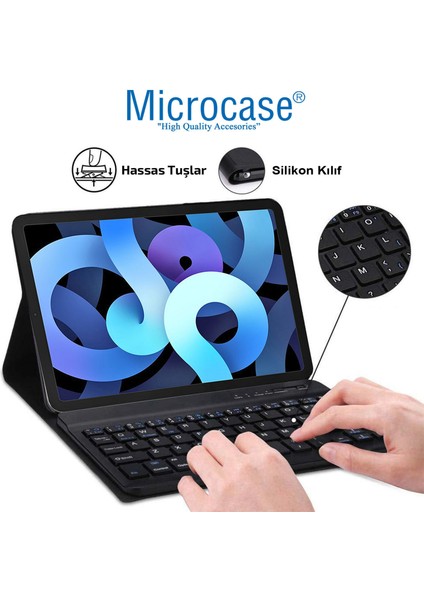 iPad Air 4.nesil 2020 10.9 Inch Bluetooth Klavyeli Standlı Kılıf - Bkk4