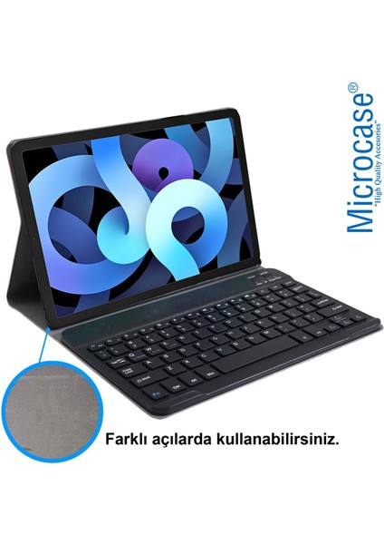 iPad Air 4.nesil 2020 10.9 Inch Bluetooth Klavyeli Standlı Kılıf - Bkk4