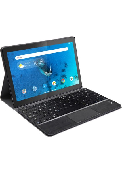 Lenovo Tab M10 TB-X505L X505F 10.1 Inch Bluetooth Touchpad Klavye + Standlı Kılıf - Bkk5