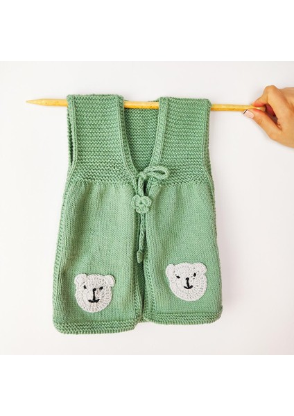 Pure Cotton Yağ Yeşil El Örgü Ipliği modelleri