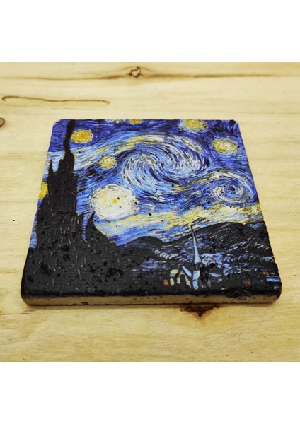 Vincent Van Gogh Set 8 - Kupa-Traverten Bardak Altlığı 1