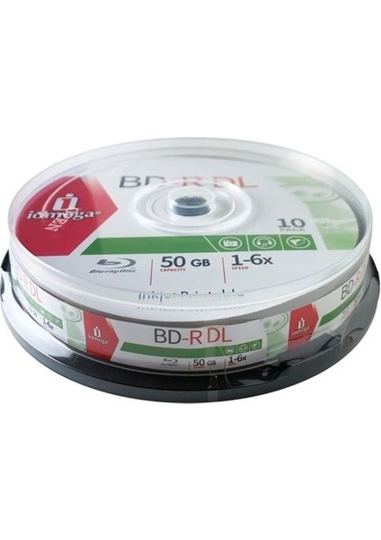 Bd-R Printable 50 Gb. 10'lu Cakebox