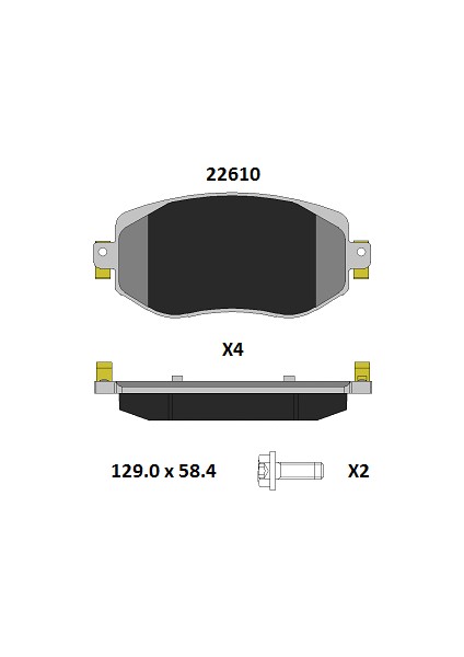 Ön Fren Balatası Renault Megane 4 Uyumlu 22610 183 14 Ans KD13 Oem 410603407R 4106033407R