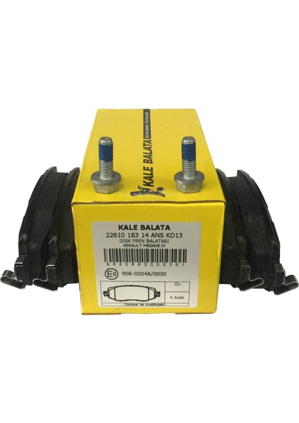 Ön Fren Balatası Renault Megane 4 Uyumlu 22610 183 14 Ans KD13 Oem 410603407R 4106033407R