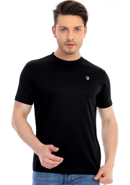 Erkek Mikro Polyester Performans Yürüyüş Antrenman Sporcu T-Shirt