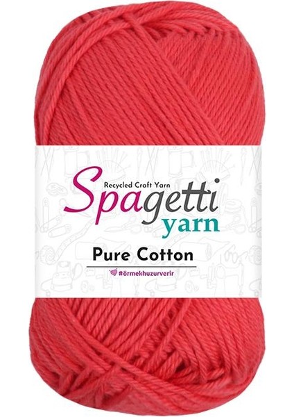 Pure Cotton Mercan El Örgü Ipliği