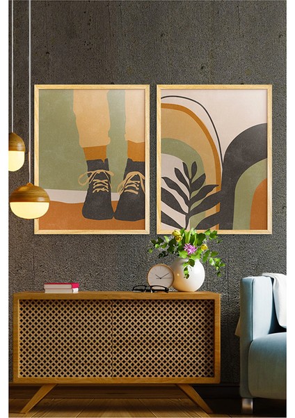 Çerçeveli Çoklu Tablo Çerçeveler Dekorasyon Ev Dekoru Konsept Ikili Ahşap Çerçeve ÖZC-359