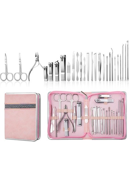 26 Parça Manikür Pedikür Ekipmanı - Pembe (Yurt Dışından) modelleri