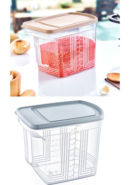 Plastik İkili Erzak Saklama Kabı 2500 ml