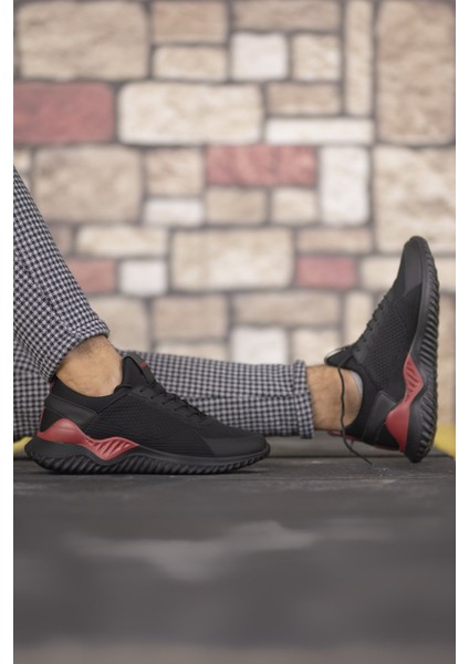 Siyah Kırmızı Unisex Sneaker 00122044 modelleri