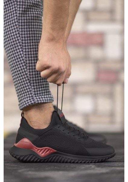 Siyah Kırmızı Unisex Sneaker 00122044 fırsatları
