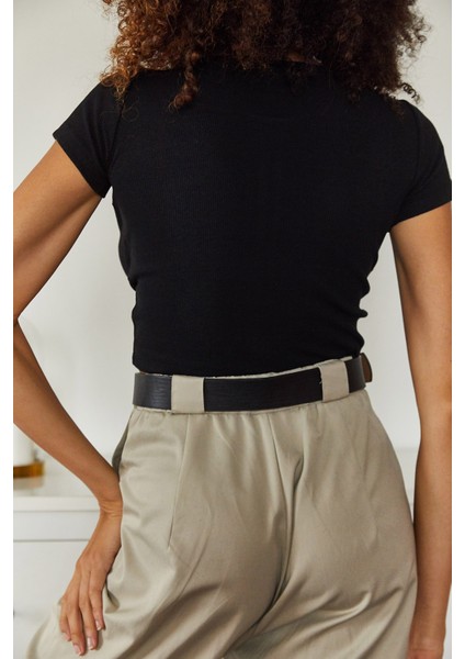 Siyah Önü Büzgülü Kısa Kol Bluz 2YXK2-46095-02 indirimleri