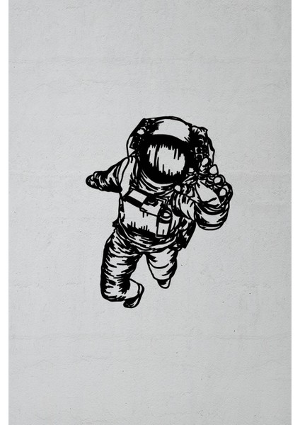 Astronot Desen 66X52CM Şık Dekoratif Dekorasyon Için Metal Duvar Askısı Hediyelik Tablo