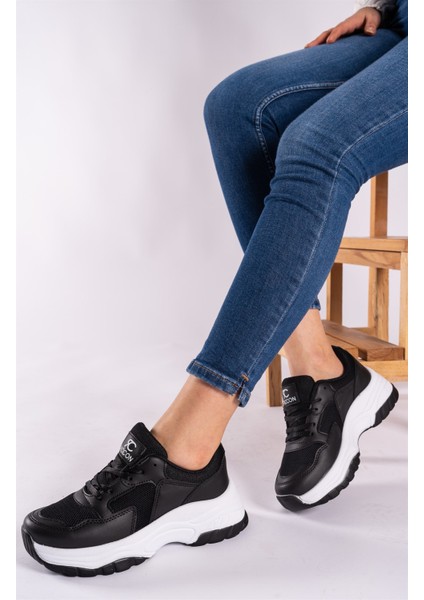 Siyah Beyaz Kadın Sneaker 0012140 fiyatları