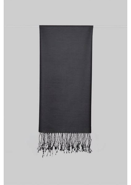 Yüzde Yüz Ipek Şal - Siyah - Füme Renk modelleri