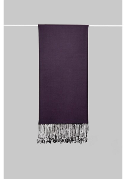 Yüzde Yüz Ipek Şal - Siyah - Mürdüm Renk modelleri