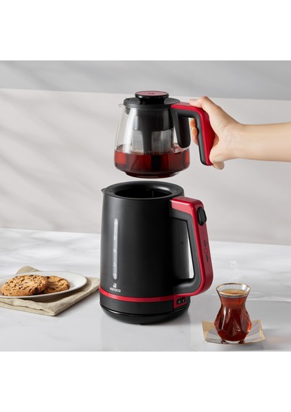Maxi Tea XL 2in1 Cam Demlikli Çay Makinesi ve Kettle Cranberry fiyatları
